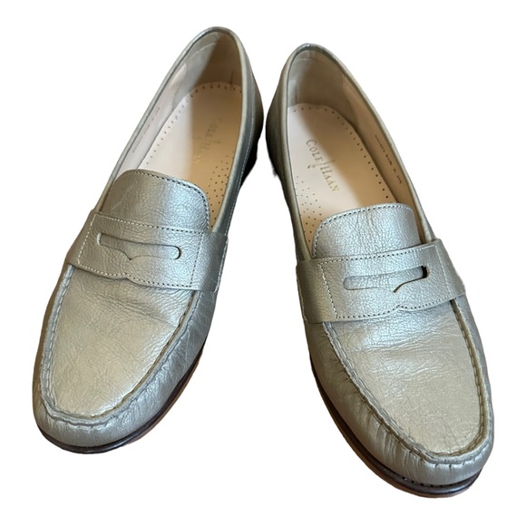 Cole Haan Muted Gold Penny Loafers Size 8 1/2 B - Picture 1 of 4